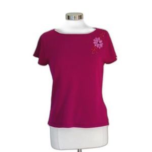 Norton McNaughton Silk Hot Pink Sweater